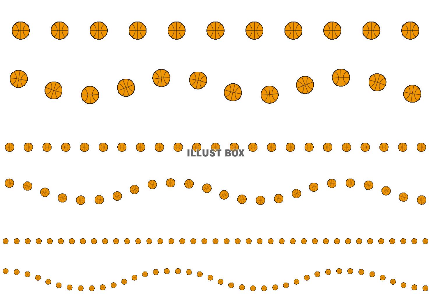 無料イラスト 1 ライン バスケットボール
