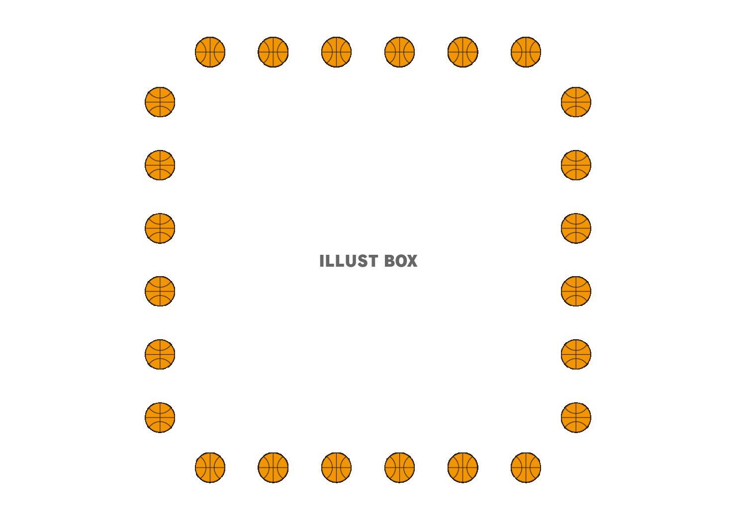 4_枠_バスケットボール・正方形