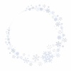 雪の結晶の優雅で上品な美しい円形フレーム