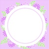 正方形の花輪フレーム：パープル