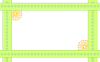 小花がチラッと太帯フレーム：グリーン