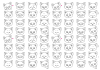 いろんな表情の猫タイル