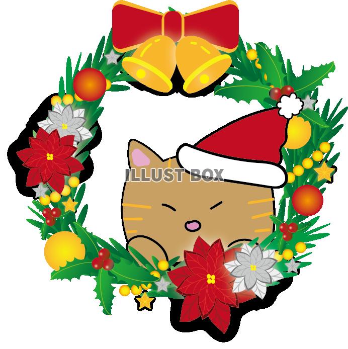 ねことクリスマスリース