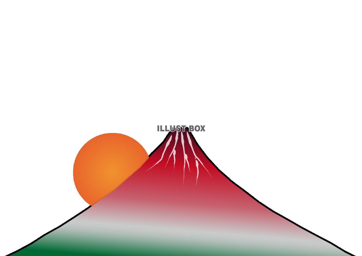 赤富士 イラスト無料