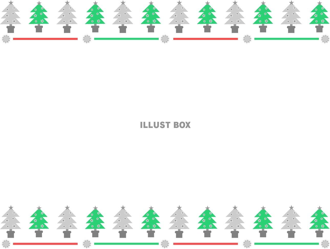 クリスマスツリーのオシャレなフレーム・枠素材