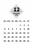 2022年　１２月　シンプルなカレンダー