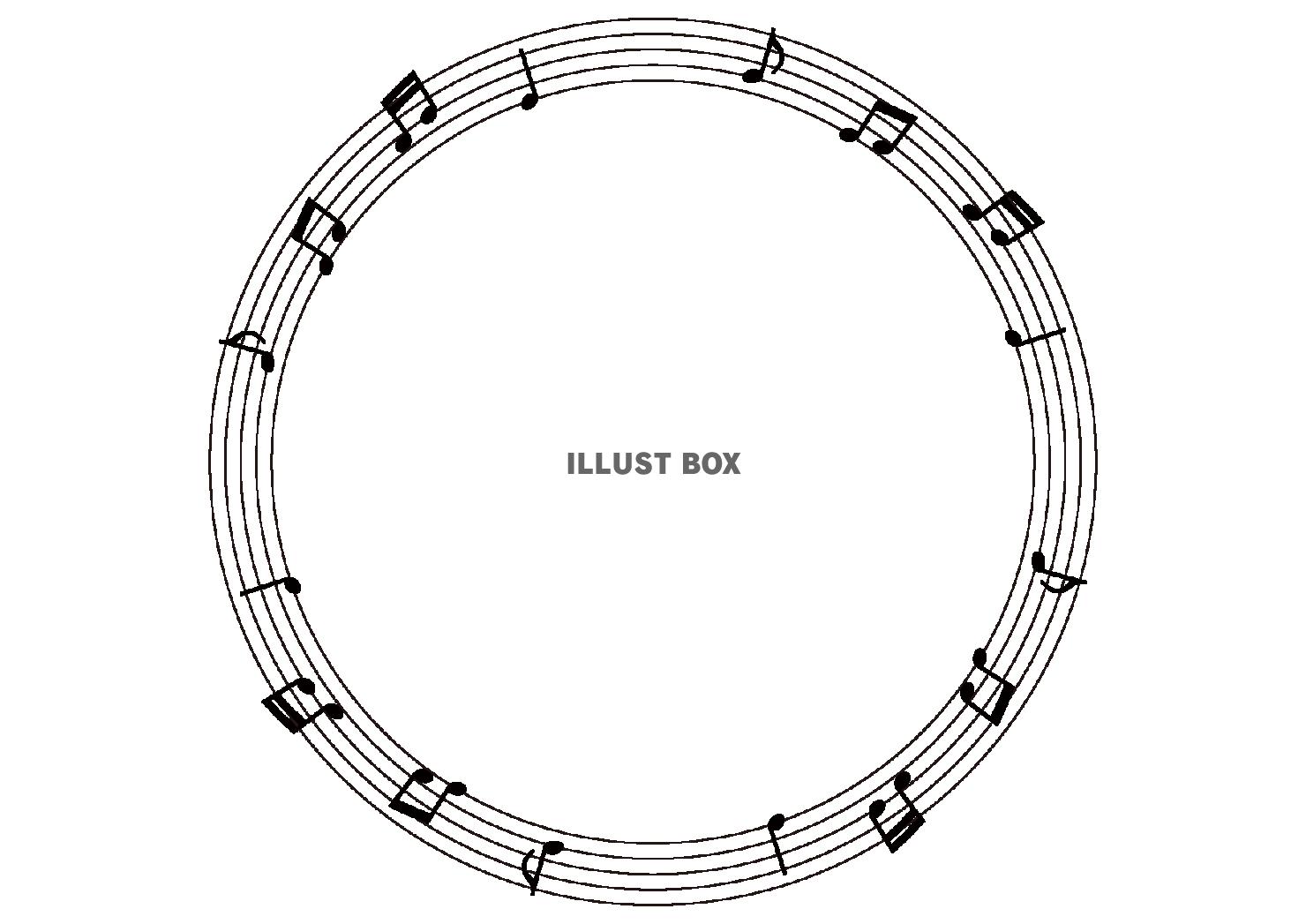 3_枠_五線音符・正円