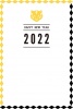 2022年用・ダイヤのフレームとトラの年賀状