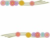 和柄フレームシンプル飾り枠背景イラスト
