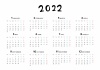 とてもシンプルな年間カレンダー　2022年版　縦／横セット