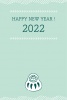 2022年用・手描き風のダルマの年賀状