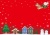 赤い背景のクリスマスフレーム横型　文字なし