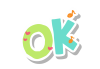 ゆるい英字　キーワード　OK　[png/eps]