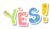 ゆるい英字　キーワード　YES　[png/eps]