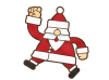 元気なサンタのイラスト
