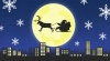 クリスマスの夜の背景素材