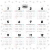 カレンダー （2022年・一年間・透過・ネコ・正方形）