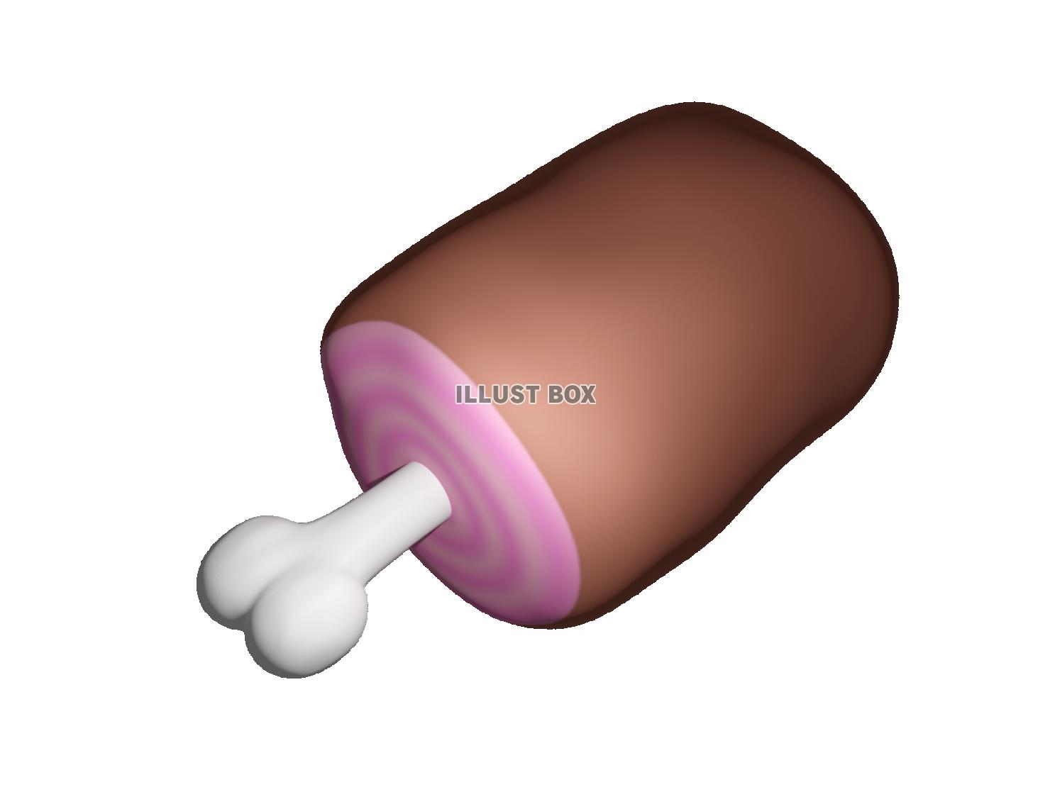 骨付き肉の3DCG