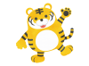 水彩タッチの虎のキャラクター （歓迎） 