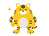 虎のキャラクター（元気）