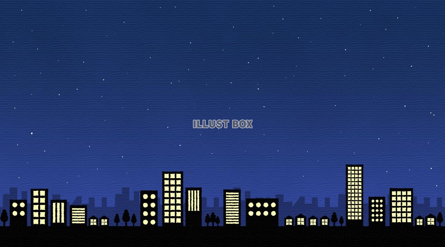 無料イラスト 背景 夜の街