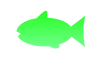 魚シルエット(緑)