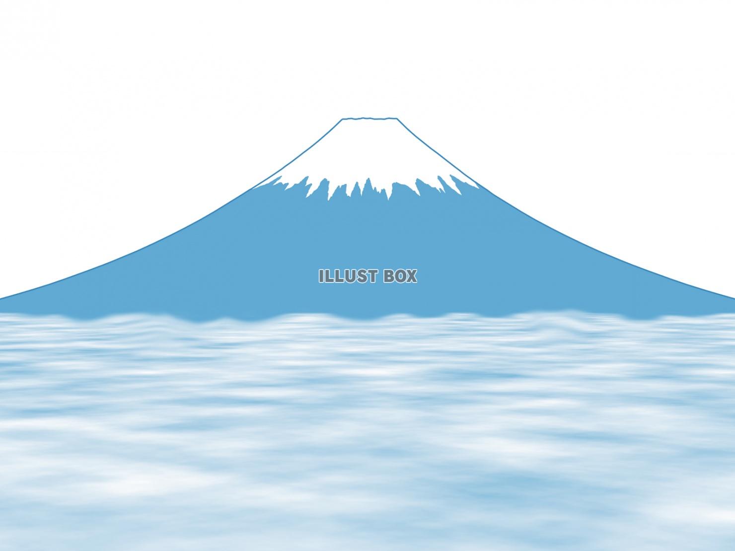 富士山イラスト背景素材シンプル壁紙画像