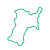 宮城県のアウトライン 白塗り