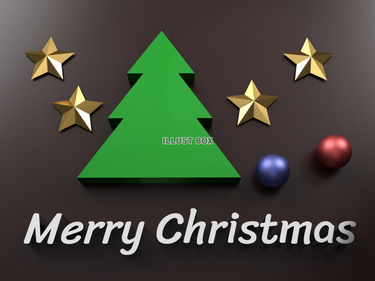 Merry Christmasカード（3DCG）