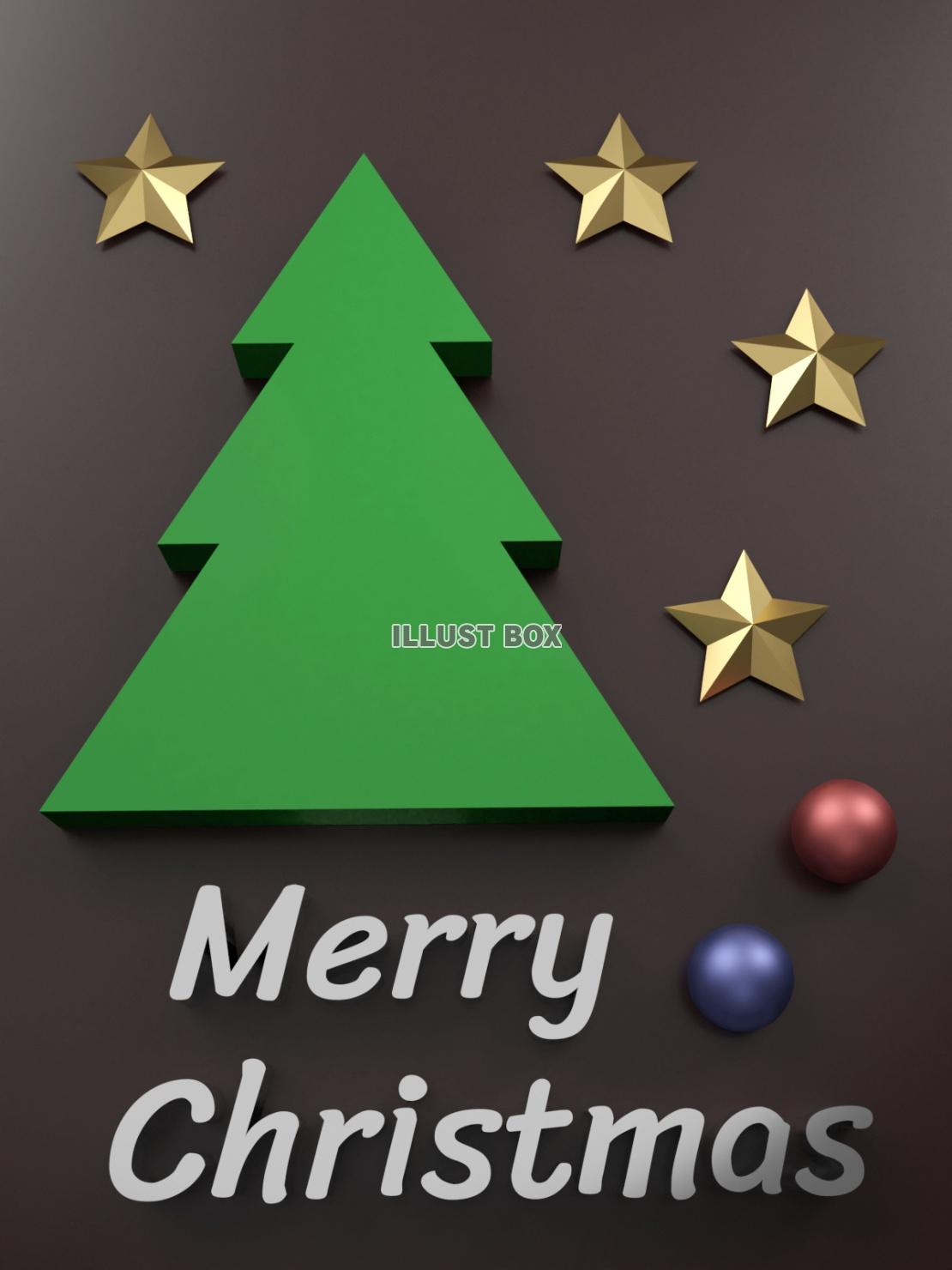 Merry Christmasカード（3DCG）