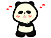 ウキウキしながら腕組してるかわいいパンダのアイコン