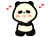 ウキウキしながら腕組してるかわいいパンダのアイコン