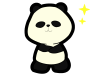 キラキラしながら腕組してるかわいいパンダのアイコン