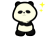 キラキラしながら腕組してるかわいいパンダのアイコン