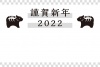 2022年用・向かい合わせのトラの年賀状