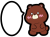 かわいいクマと吹き出し