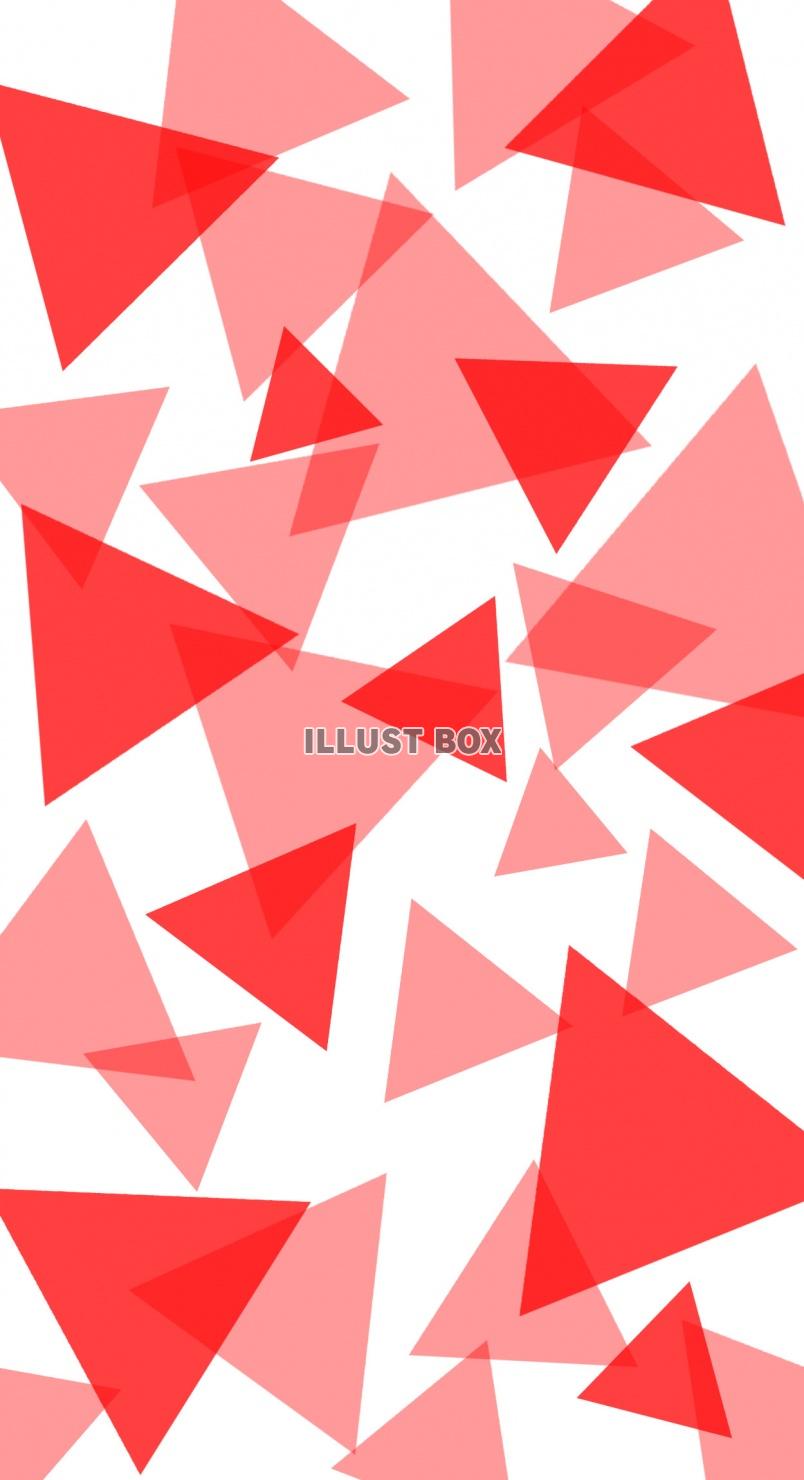 無料イラスト 赤い三角パターン スマホ壁紙