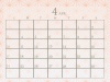 ２０２２年　シンプルな和柄のカレンダー　４月