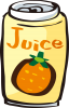 オレンジの缶ジュースのイラスト