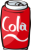 缶入りのコーラのイラスト
