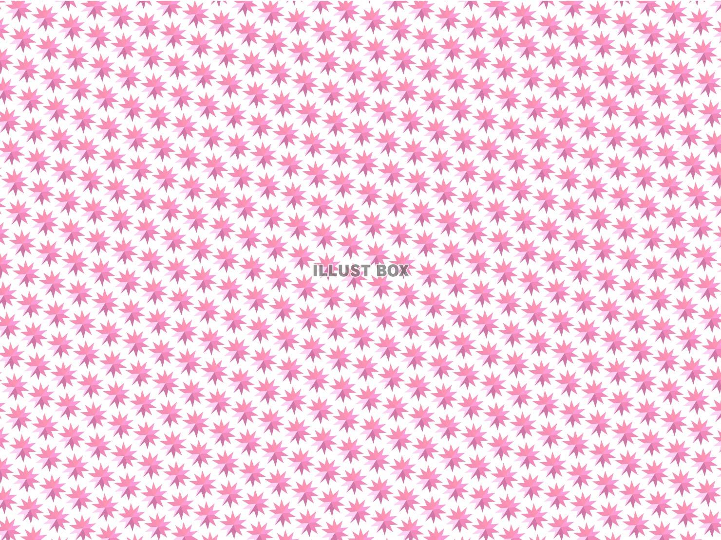 無料イラスト ピンクの小さな星型多角形パターン背景素材