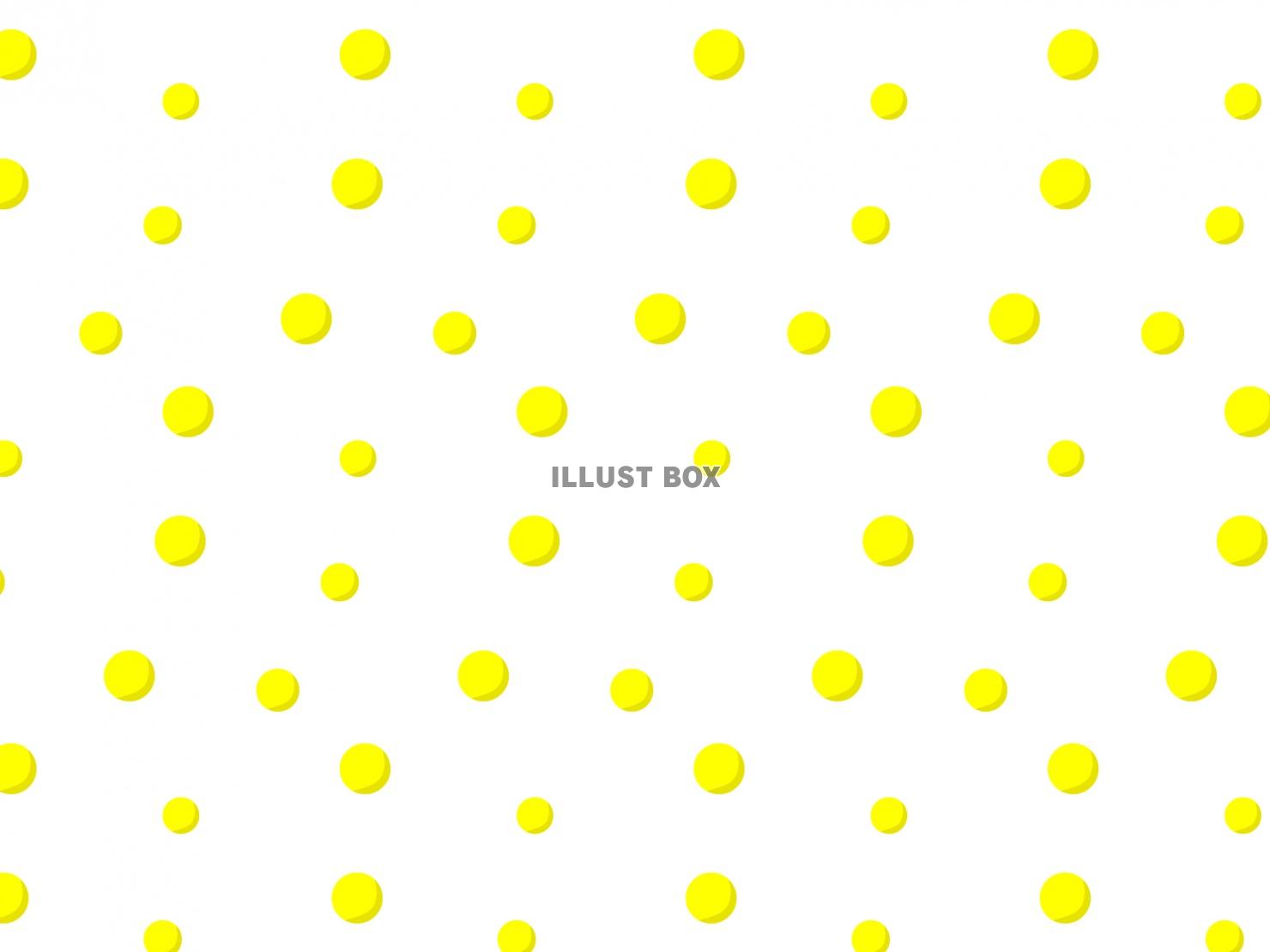 黄色い丸ボールのパターン背景_01