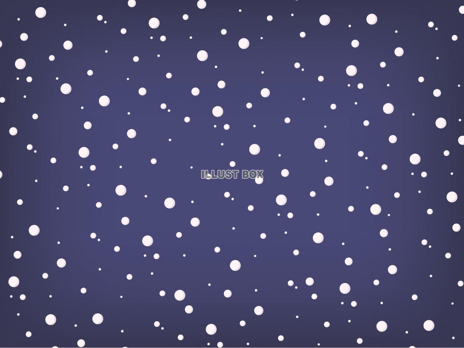 青いグラデーション夜空風背景、舞う白い雪