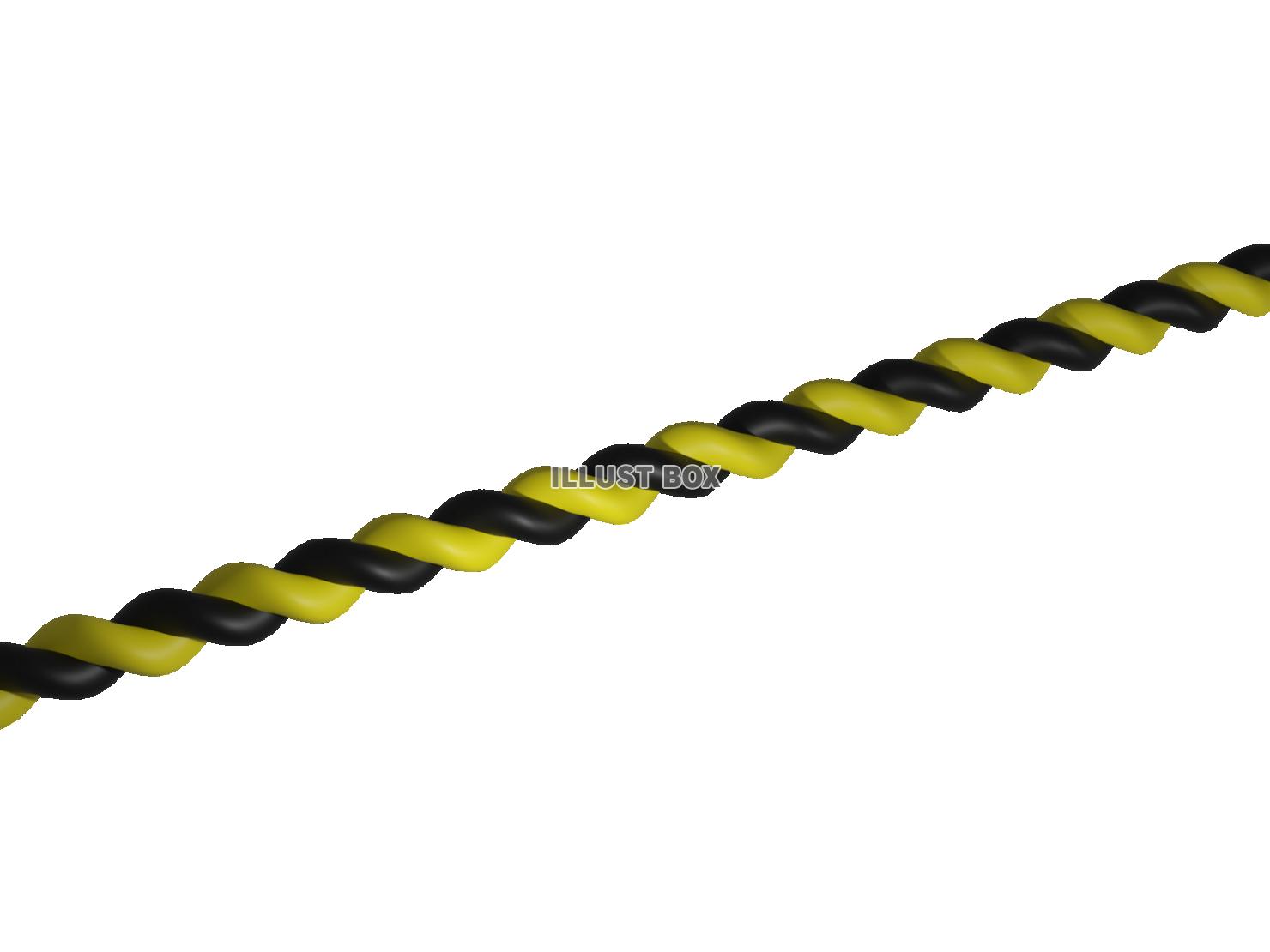 トラロープ・紐（3DCG・透過PNG）のライン素材