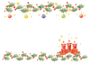 Xmasキャンドルとヒイラギのフレーム