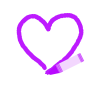 クレヨンハート(紫)