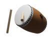 打楽器・和太鼓（3DCG・透過PNG）のアイコン
