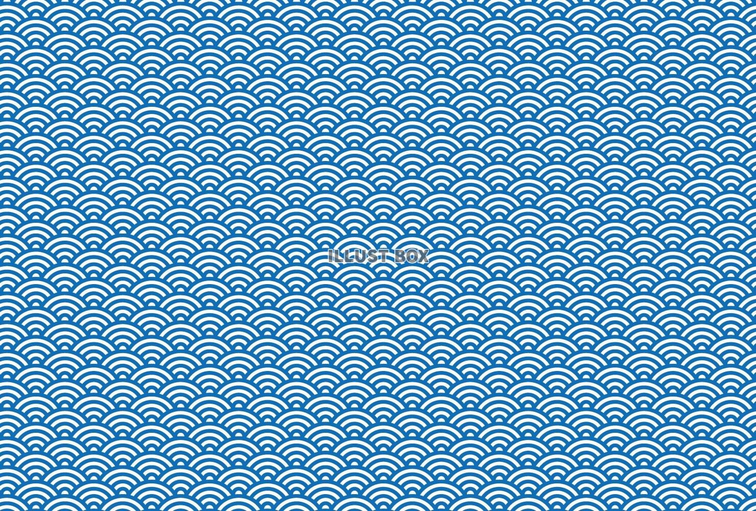 青海波テクスチャ01【白地】