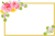 水彩ローズカラフルアレンジ（フレーム７）