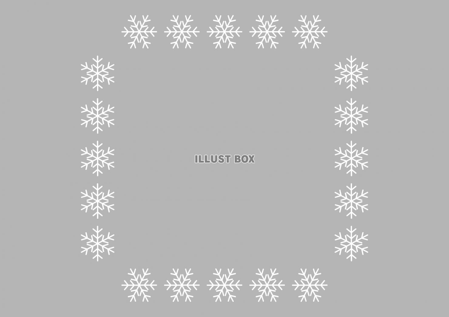 6_枠_雪・正方形